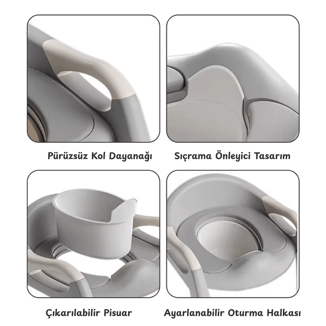 3'ü 1 arada Kolay Yardımcı Lazımlık Eğitimi Taburesi